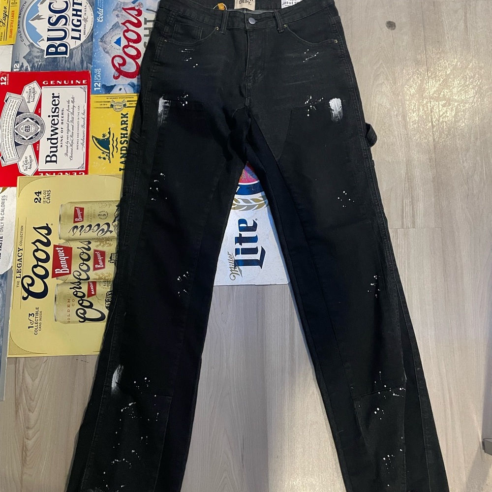 Men's Black Distressed Jeans